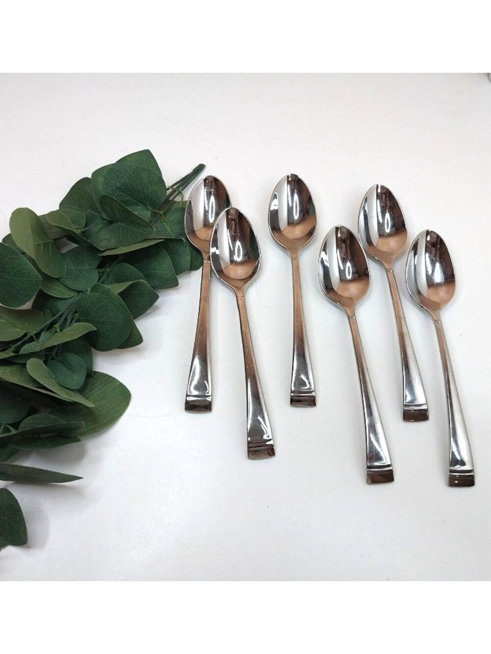 Set Of 6 Lenox Federal Platinum 18/10 Stainless Tablespoons